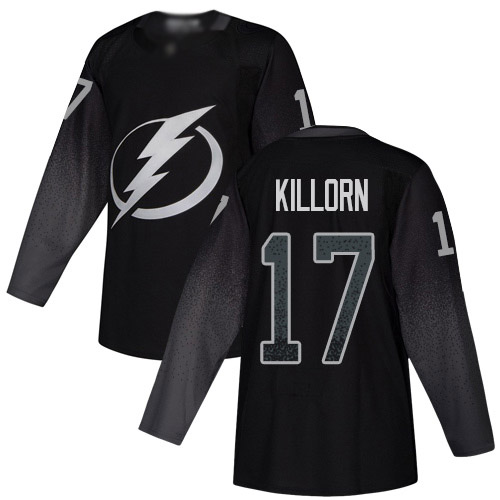 Adidas Tampa Bay Lightning 17 Alex Killorn Black Alternate Authentic Youth Stitched NHL Jersey